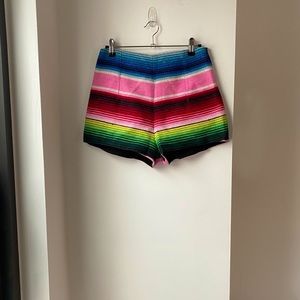 MARA HOFFMAN Serape Mexican Blanket Short Shorts